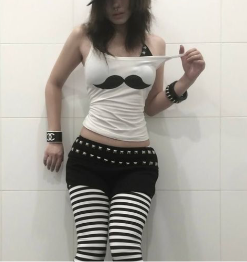 mustache tank
